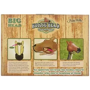 Horse Head Squirrel Feeder for Outdoor Fun and Whimsy