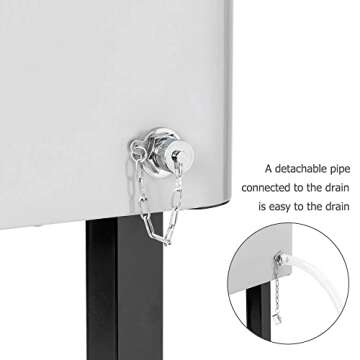 VINGLI 80 Quart Rolling Ice Chest, Portable Patio Party Bar Drink Cooler Cart, with Shelf, Beverage ...