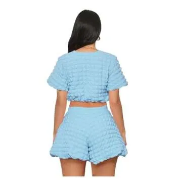 Salimdy Women’s Plus Size Summer 2 Piece Outfits Shorts Sets Short Sleeve Round Neck Crop Top and High Waisted Shorts Tracksuits