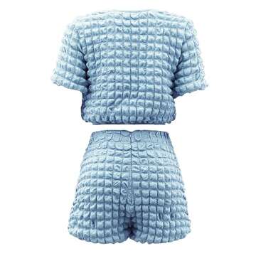 Salimdy Women’s Plus Size Summer 2 Piece Outfits Shorts Sets Short Sleeve Round Neck Crop Top and High Waisted Shorts Tracksuits