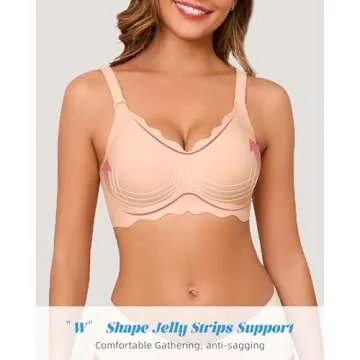 Guhaha Women's Seamless Bras No Underwire Push Up Bra Wireless Bralettes Soft T-Shirt Bra Full Cover...