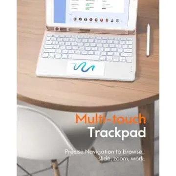 CHESONA iPad 9th Generation Case with Keyboard - Pink