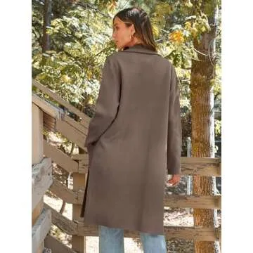 LILLUSORY Women's Long Dressy Cardigan Sweaters Fall Oversized Coatigan Jackets 2025 Knit Business Casual Winter Coats Nutmeg M