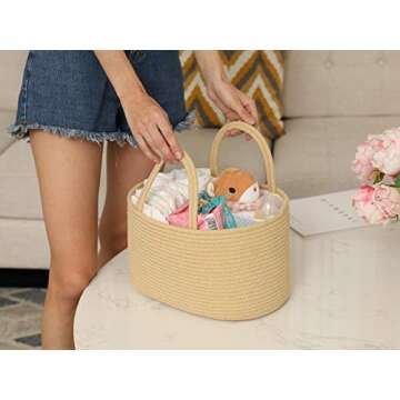 Extra Large Cotton Rope Storage Basket Perfect for Baby Nursery