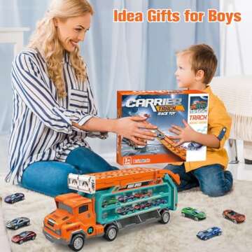 BainGesk Truck Toys - 2.8 Ft Race Track for Boys