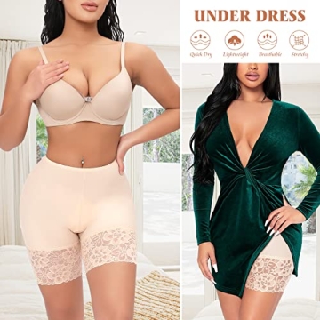 Seamless Lace Anti-Chafing Shorts for Women Under Dresses