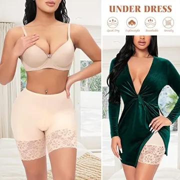 Seamless Lace Anti-Chafing Shorts for Women Under Dresses