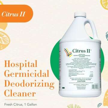 Citrus II Hospital Germicidal Deodorizing Cleaner - Fresh Citrus Scent - 1 Gallon - Refill - Disinfe...