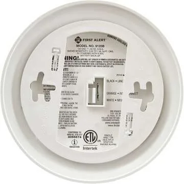 First Alert 9120BFF/ SMI100-AC Smoke Detector, Hardwired Alarm with Battery Backup, White, 1-Pack