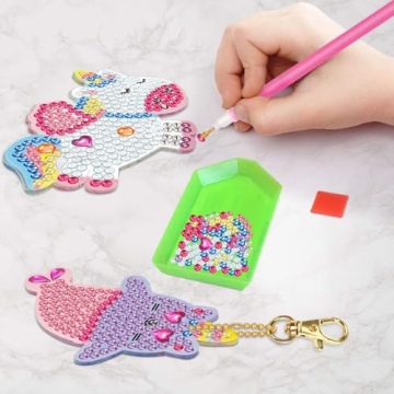 Creative Diamond Art Keychain Kit for Kids Ages 3-12