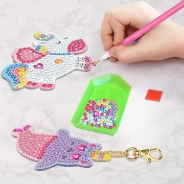 Creative Diamond Art Keychain Kit for Kids Ages 3-12