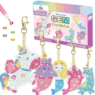 Creative Diamond Art Keychain Kit for Kids Ages 3-12