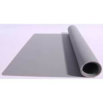 KimTin 23.62" by 15.75" Extra Large Mulitpurpose Silicone Placemat,Countertop Protector, Kitchen Cou...
