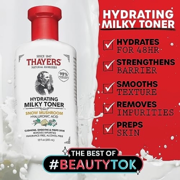 Thayers Milky Face Toner for Hydrated Skin with Snow Mushroom