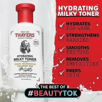 Thayers Milky Face Toner for Hydrated Skin with Snow Mushroom