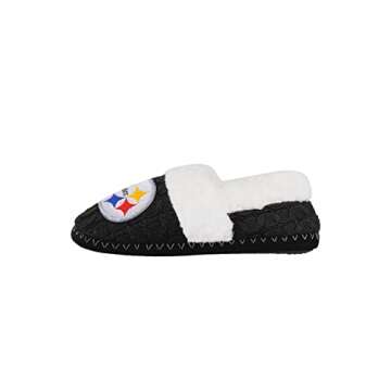 FOCO Pittsburgh Steelers NFL NFL Womens Team Color Moccasin Slipper - L