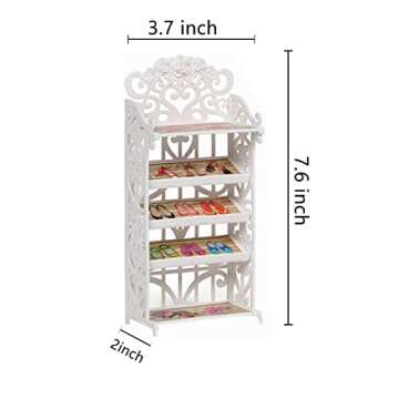 HighFun Doll Shoes Rack + 30 Pairs Doll Shoes 10 Doll Handbags 10 Doll Glasses Replacement Fashion P...
