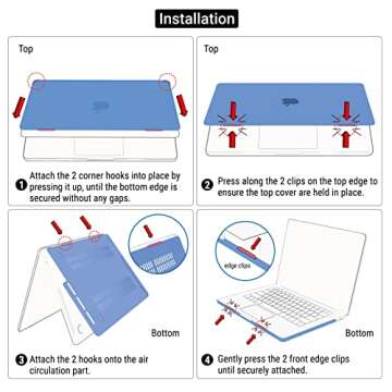 IBENZER Compatible with 2025 2024 M2 MacBook Pro 13 Inch Case 2025-2016 M1 A2338 A2289 A2251 A2159 A1989 A1706 A1708, Hard Shell Case & Keyboard Cover for Mac Pro 13, Crystal Clear, T13CYCL+1A