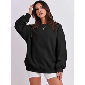 ANRABESS Women Oversized Sweatshirt Comfortable Pullover