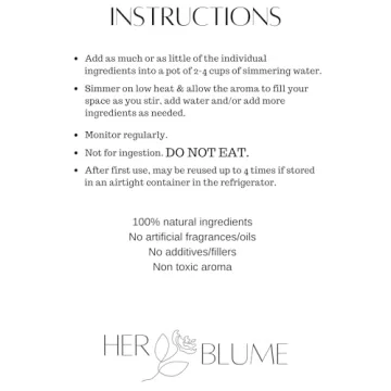 HerBlume 3oz Stovetop Potpourri, Simmer Pot Kit, Non Toxic Aroma, Office Gift, Natural Ingredients, Gift Basket, Christmas Gift, Orange, Cinnamon, Clove, Star Anise, Secret Santa, Glass Stovetop Pot