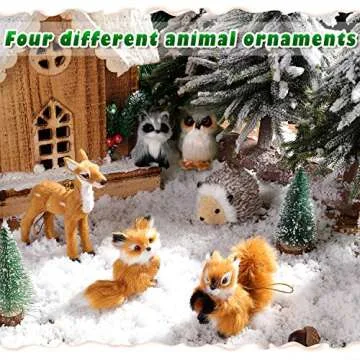 WILLBOND 6 Woodland Animal Christmas Ornaments for Celebrations