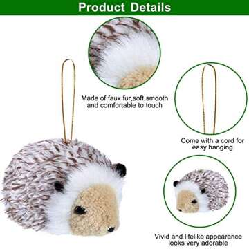 WILLBOND 6 Woodland Animal Christmas Ornaments for Celebrations