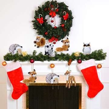 WILLBOND 6 Woodland Animal Christmas Ornaments for Celebrations