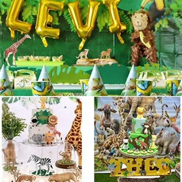 BOLZRA Safari Zoo Animals Figures Toys Realistic Jungle Set
