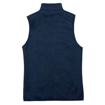 Bonnorth Womens Sherpa Lined Vest Jacket for Women Warm Vests Fashion Dressy Fall Sleeveless Jackets with Pockets Dark Blue S