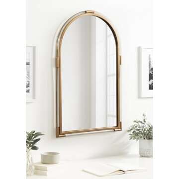 Kate and Laurel Arceo Modern Arch Mirror for Glam Spaces