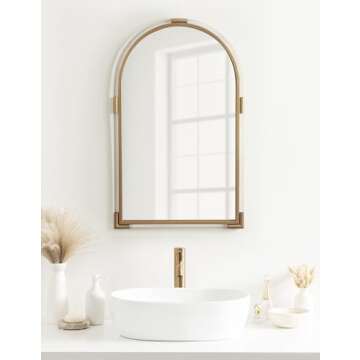 Kate and Laurel Arceo Modern Arch Mirror for Glam Spaces
