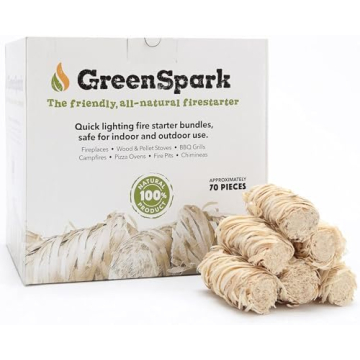 GreenSpark Friendly Fire Starter, 70 Count, 100% All-Natural, 8-10 Min. Burn, Fireplace, Campfire, F...