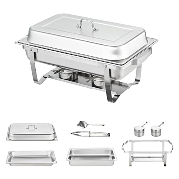 VEVOR 8 Qt Chafing Dish Buffet Set - 4 Pack