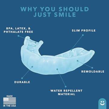 Just Smile Night Guard 2 Pack - Custom Moldable Mouth Guard for Teeth Grinding
