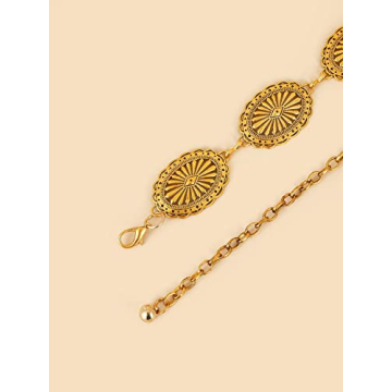 Floerns Adjustable Metal Chain Belt for Women Stylish Accessory