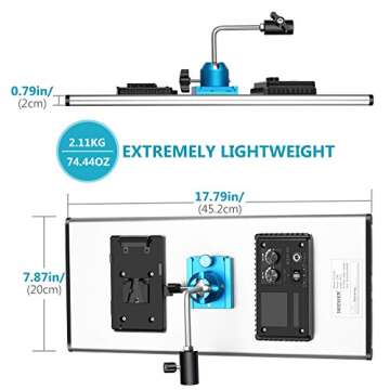 Neewer Desk Mount Stand Aluminum Alloy Clip Stand for Ring Light, Video Light, DSLR Camera
