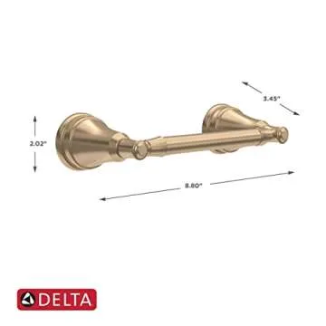 Elegant Delta Mylan Toilet Paper Holder in Champagne Bronze