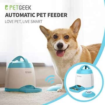 PETGEEK Automatic Dog Treat Dispenser for Interactive Feeding