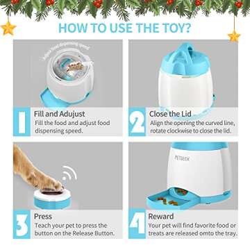 PETGEEK Automatic Dog Treat Dispenser for Interactive Feeding