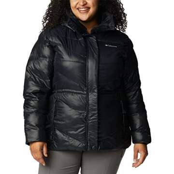 Columbia Women's Peak To Park II Insulated Hooded Jacket, Black Gunmetal, Small