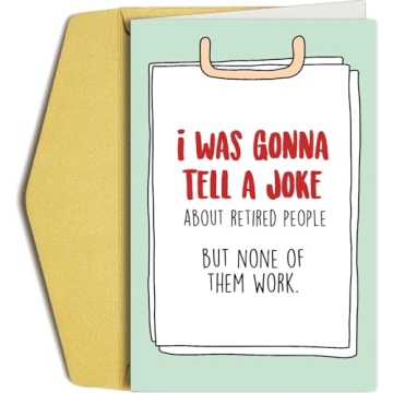 Oamiolek Funny Pun Retirement Card - Perfect Gift for All