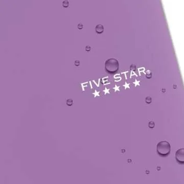 Five Star Spiral Notebooks + Study App, 4 Pack, 1 Subject, College Ruled Paper, 8-1/2" x 11", 100 Sheets, Purple, Pink, White, Green (820337-ECM)