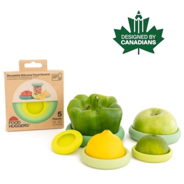 Eco-Friendly Food Huggers 5pc Silicone Savers for Fruits & Veggies