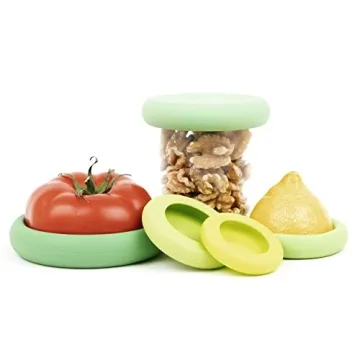 Eco-Friendly Food Huggers 5pc Silicone Savers for Fruits & Veggies