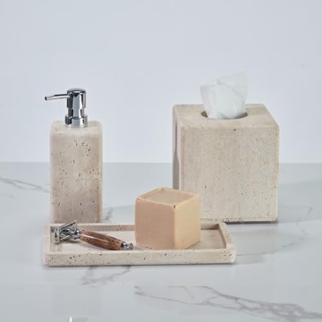Elegant Travertine Bath Accessories for Sophisticated Homes