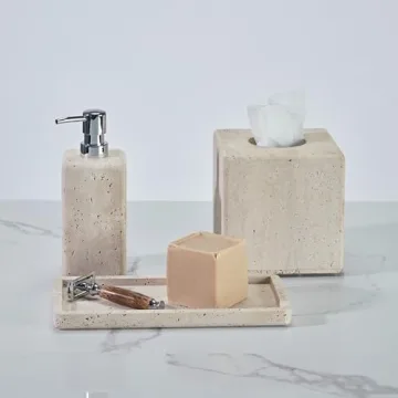 Elegant Travertine Bath Accessories for Sophisticated Homes