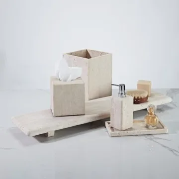 Elegant Travertine Bath Accessories for Sophisticated Homes