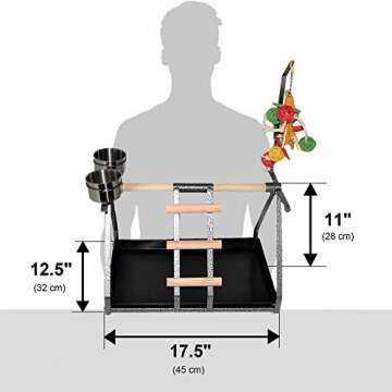 Parrot Bird Perch Stand for Medium Large Birds