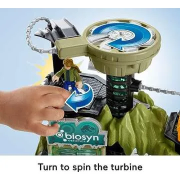 Fisher-Price Imaginext Jurassic World Toy Dinosaur Lab Playset, Owen Grady Maisie & Dr. Grant Figures for Preschool Kids Ages 3+ Years​