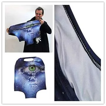 Bigcardesigns Blue Butterfly Luggage Covers Apply to 18-22 Inch Travel Suitcase S